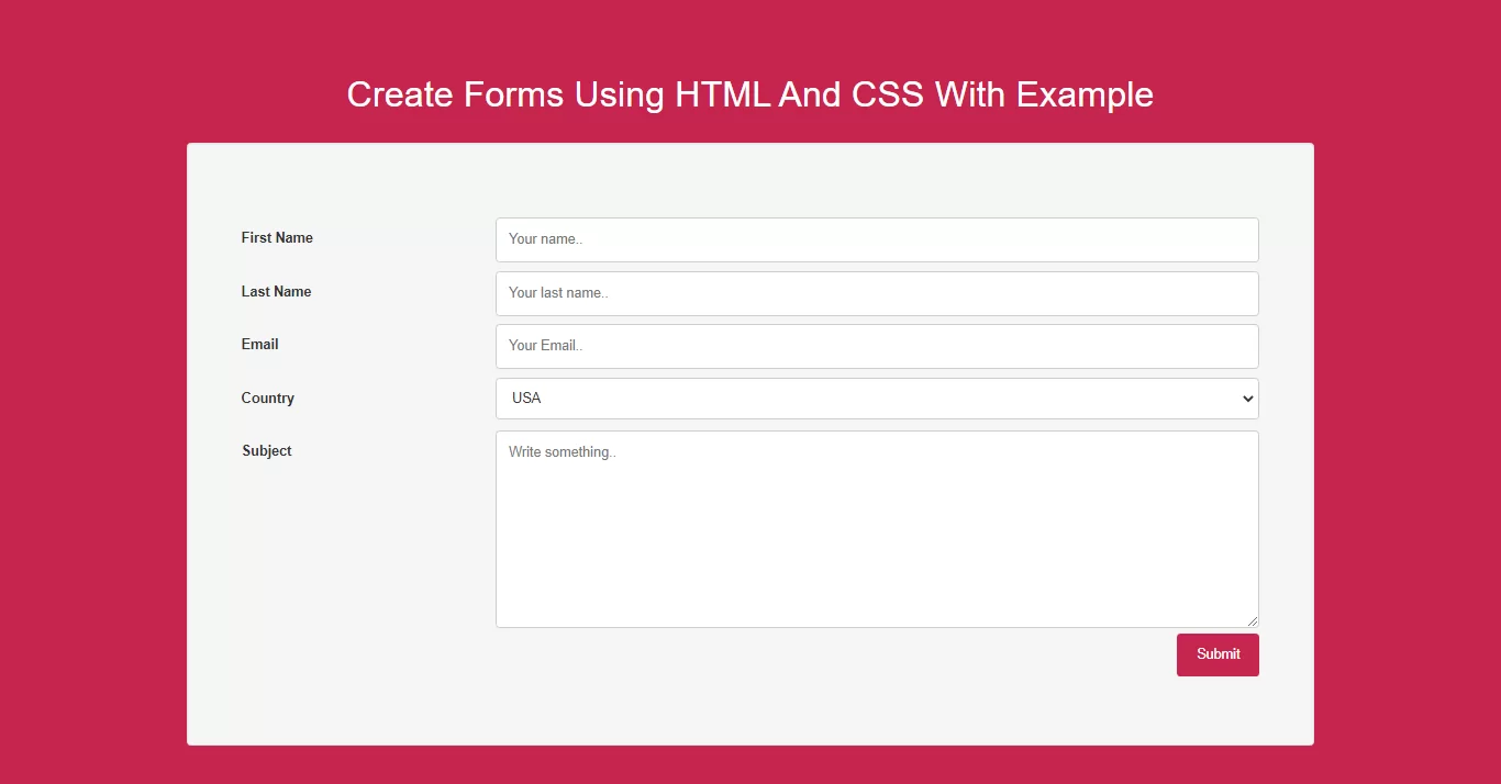 How Do I Create Responsive Forms Using Html And Css 5567