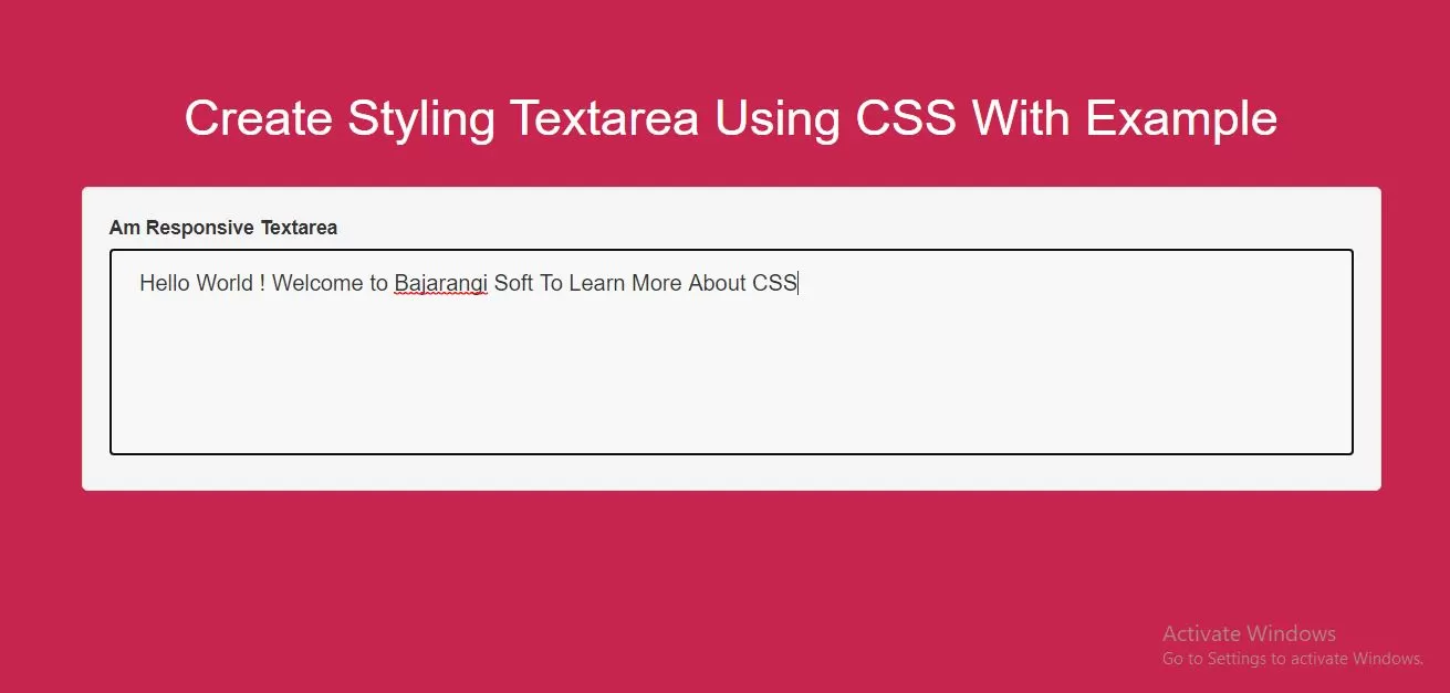 How To Create Styling Textarea Using CSS With Example