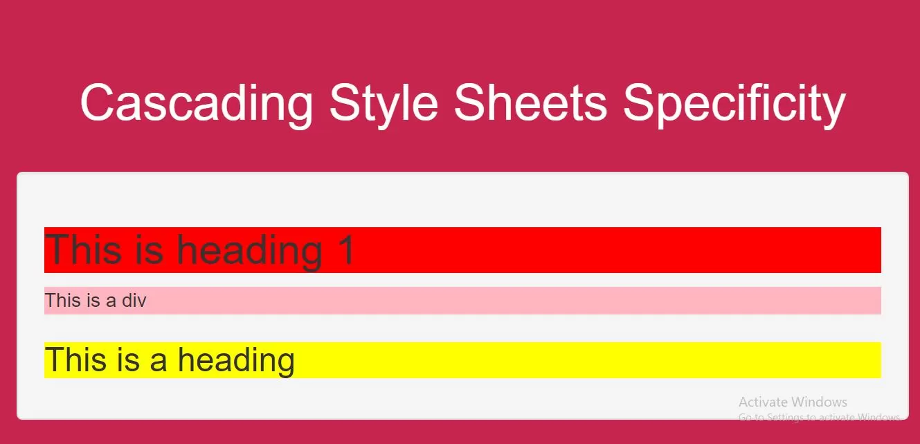 What Is The Use Of Cascading Style Sheets Specificity