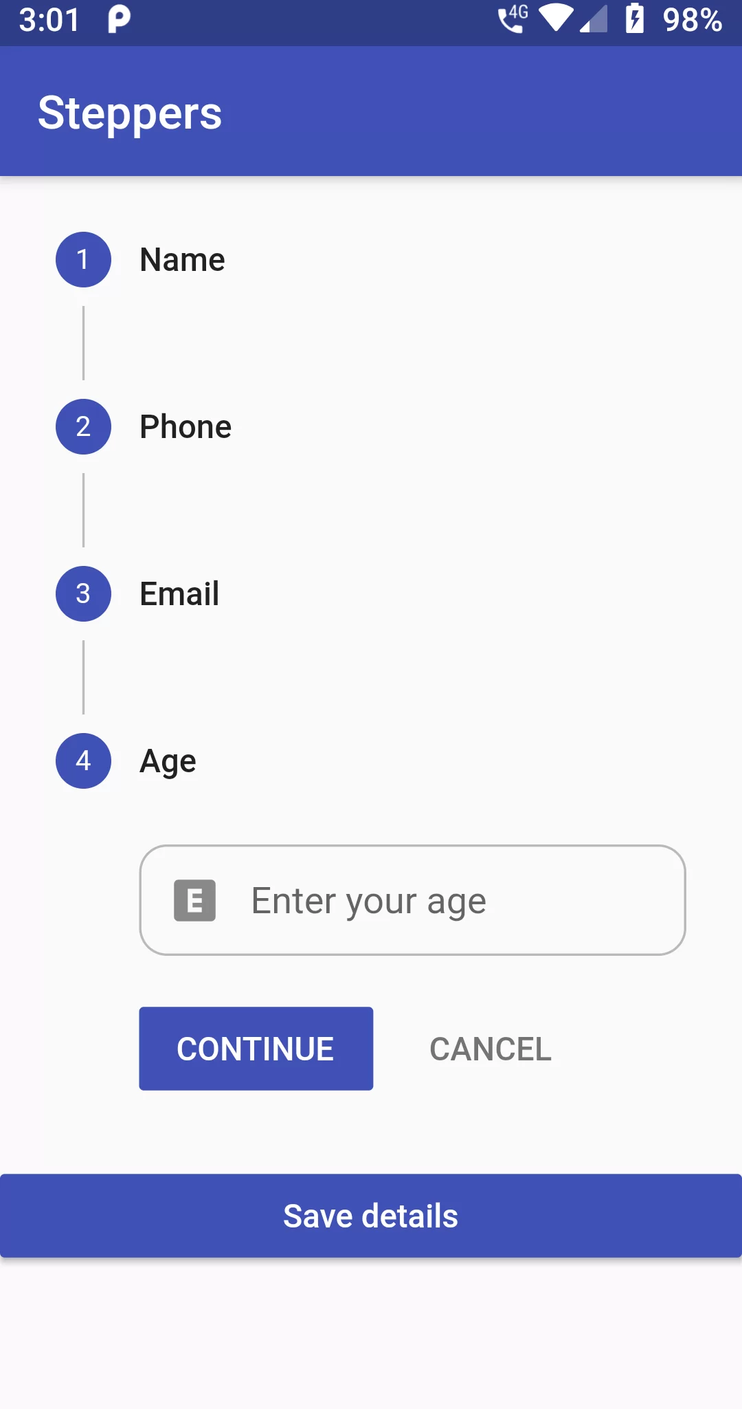 How To Make Form Steppers Using Flutter Android App