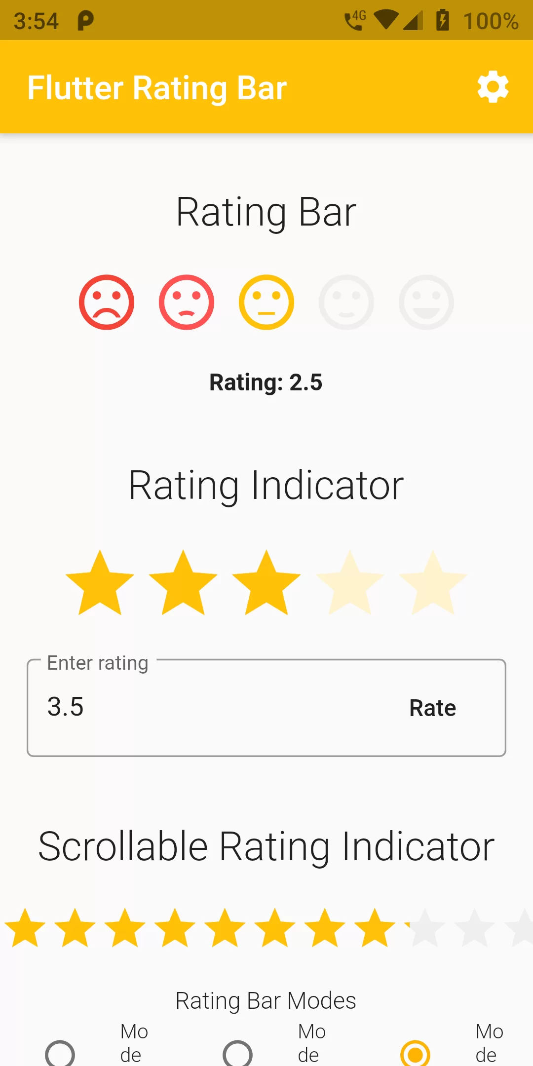 How To Create Rating Bar Using Flutter Android Dart