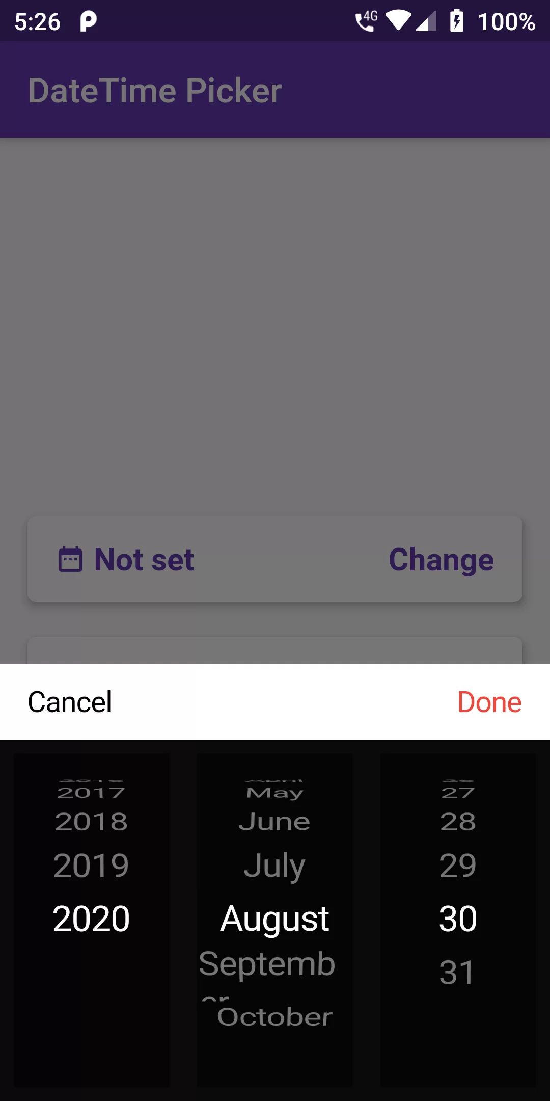 Direct Selected Date Time Picker Using Flutter Android App