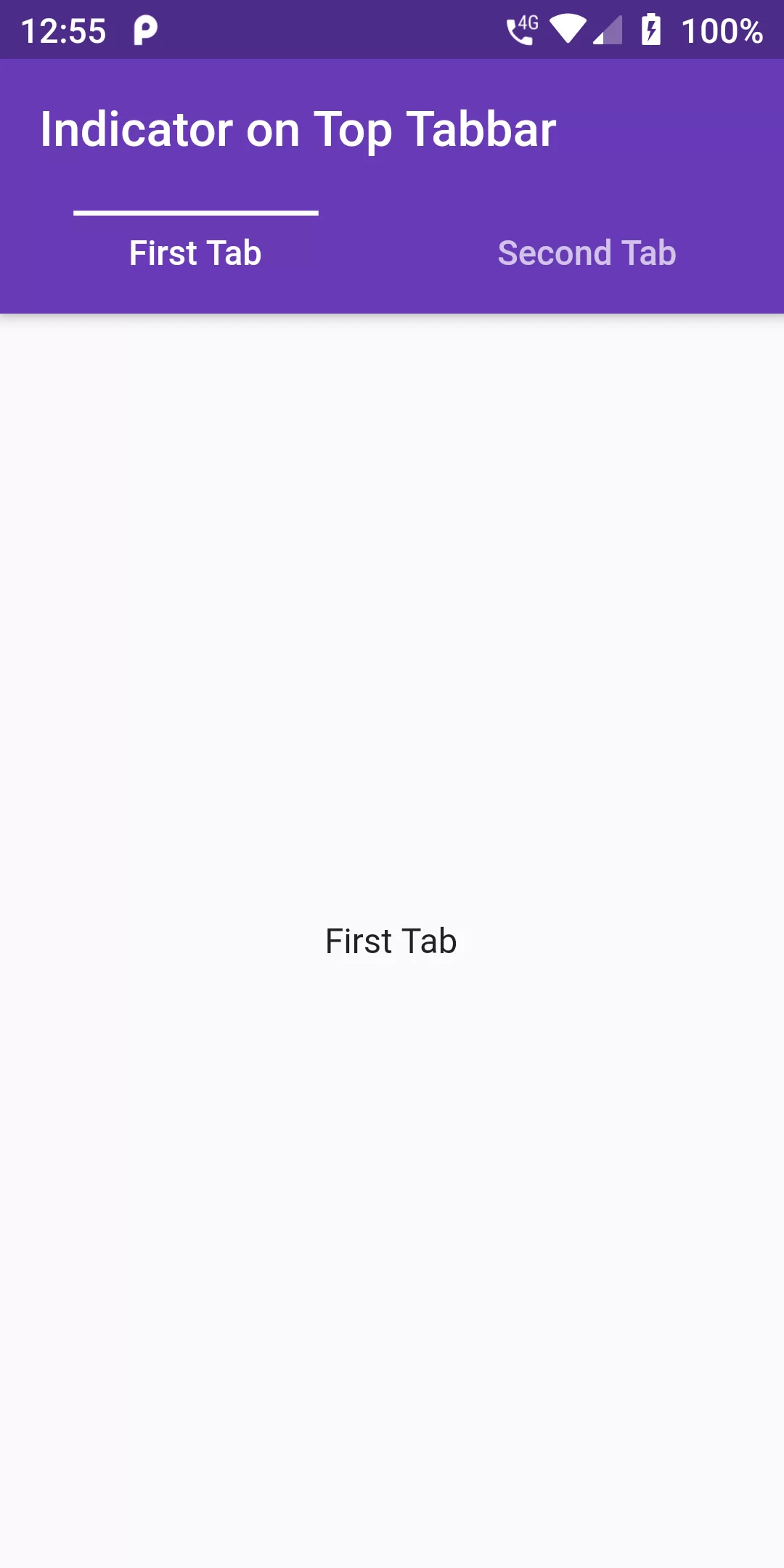 How To Add Indicator On Top Tabbar Using Flutter Android