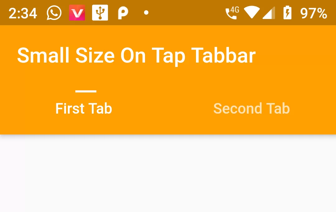 How To Small Size On Tap Tabbar Underline Using Flutter App