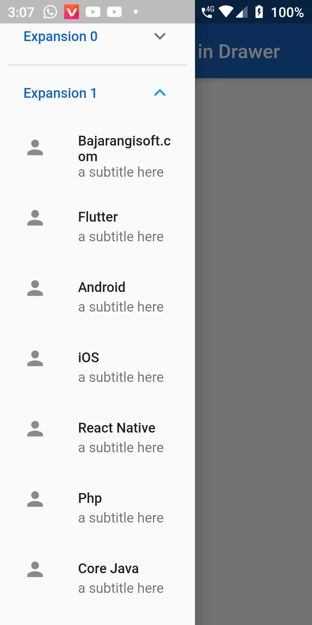 How To Create Navigation Drawer With Expansion Tile In Flutter