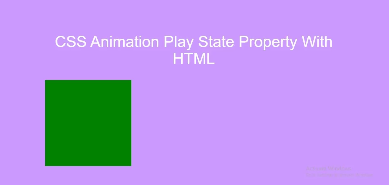 How To Use CSS Animation Play State Property With HTML