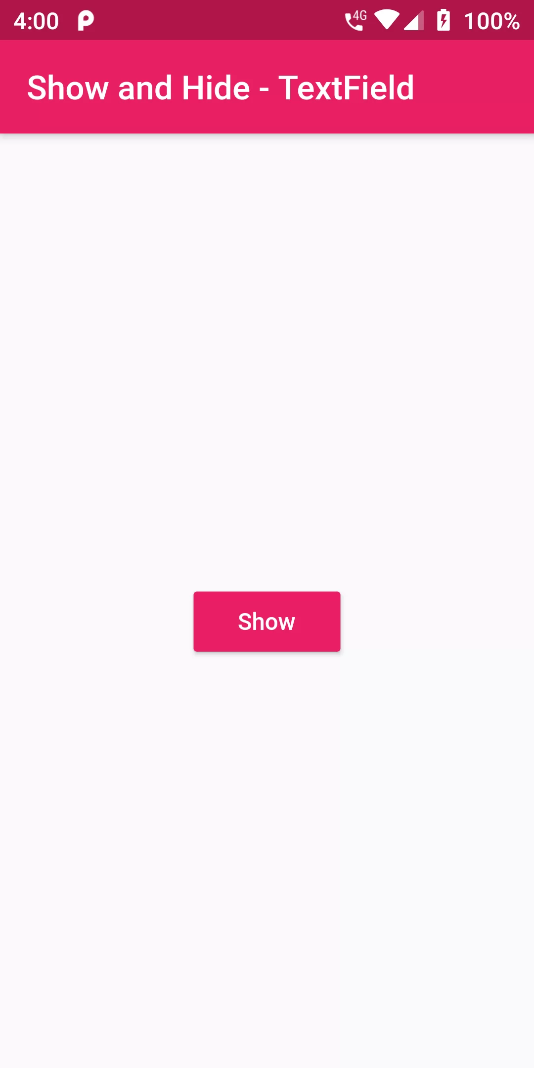 How To Show And Hide Text Field Input Using Flutter