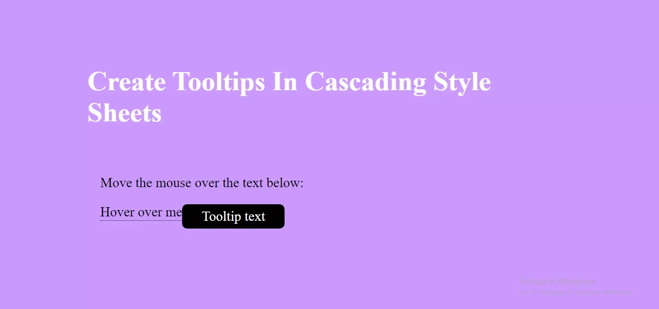 How Can I Create Tooltips In Cascading Style Sheets