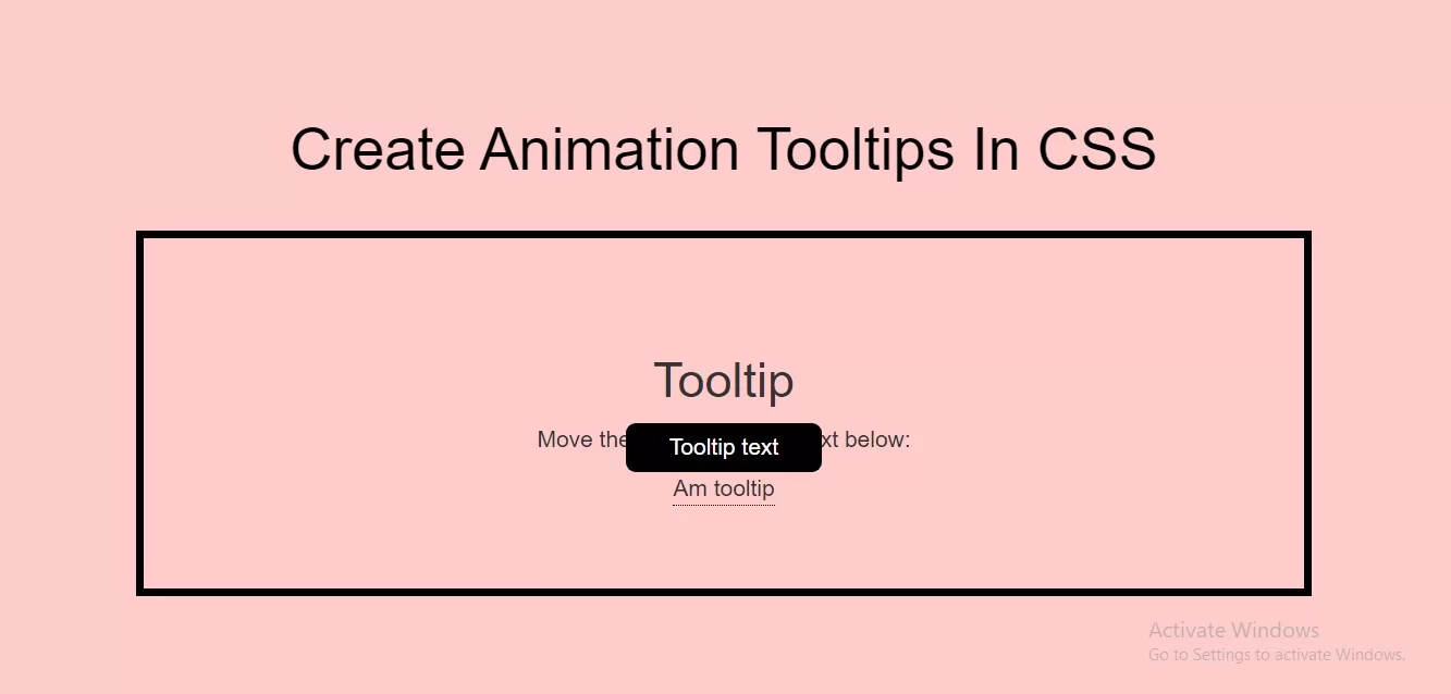 How To Create Animation Tooltips In CSS With Example