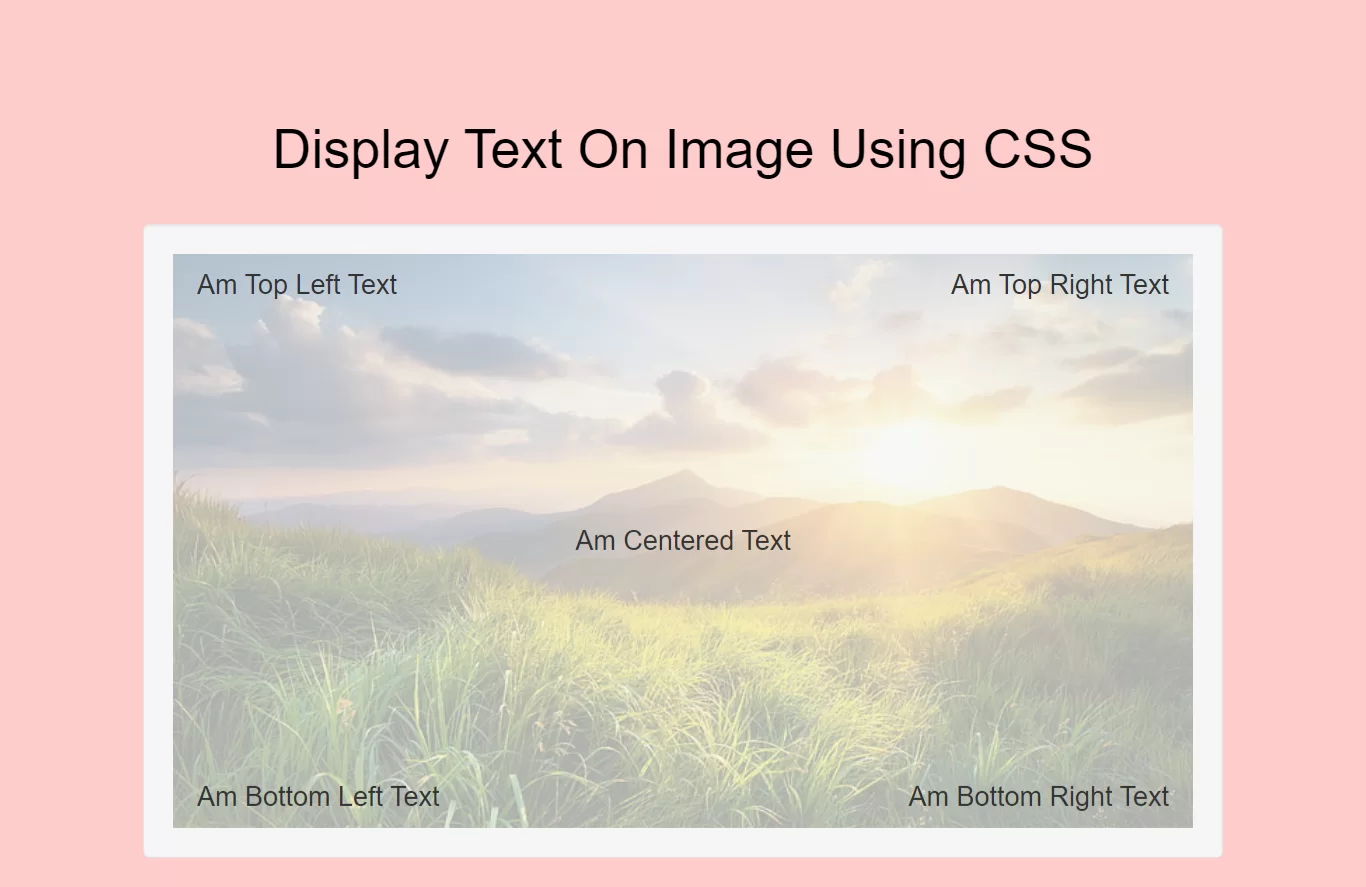 How To Display Text On Image Using CSS With Example