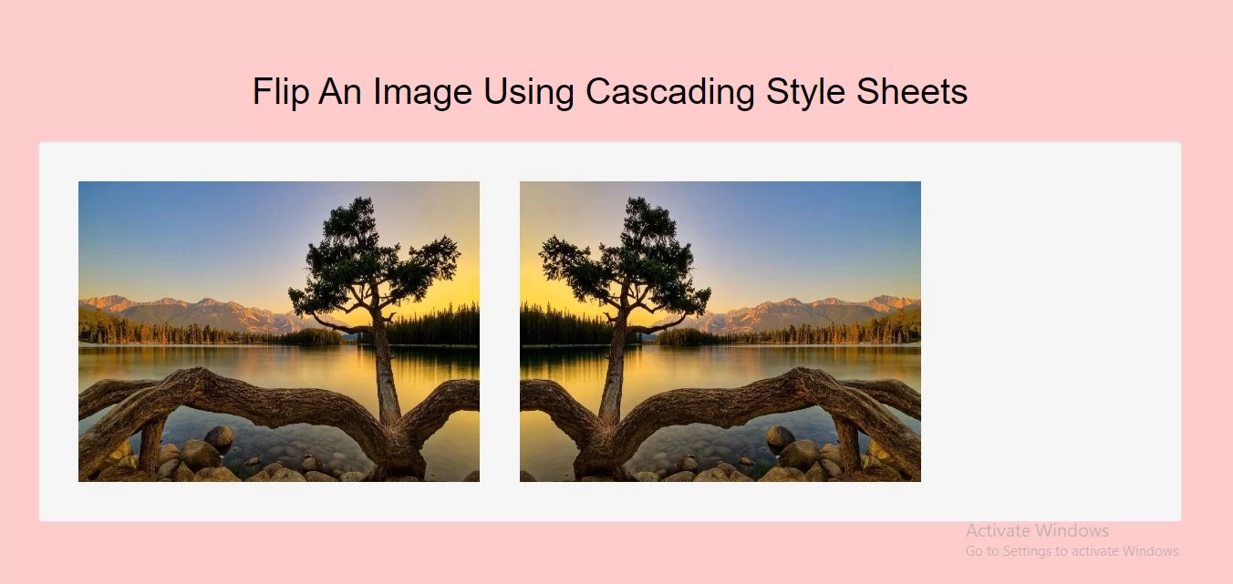 How Do I Flip An Image Using Cascading Style Sheets