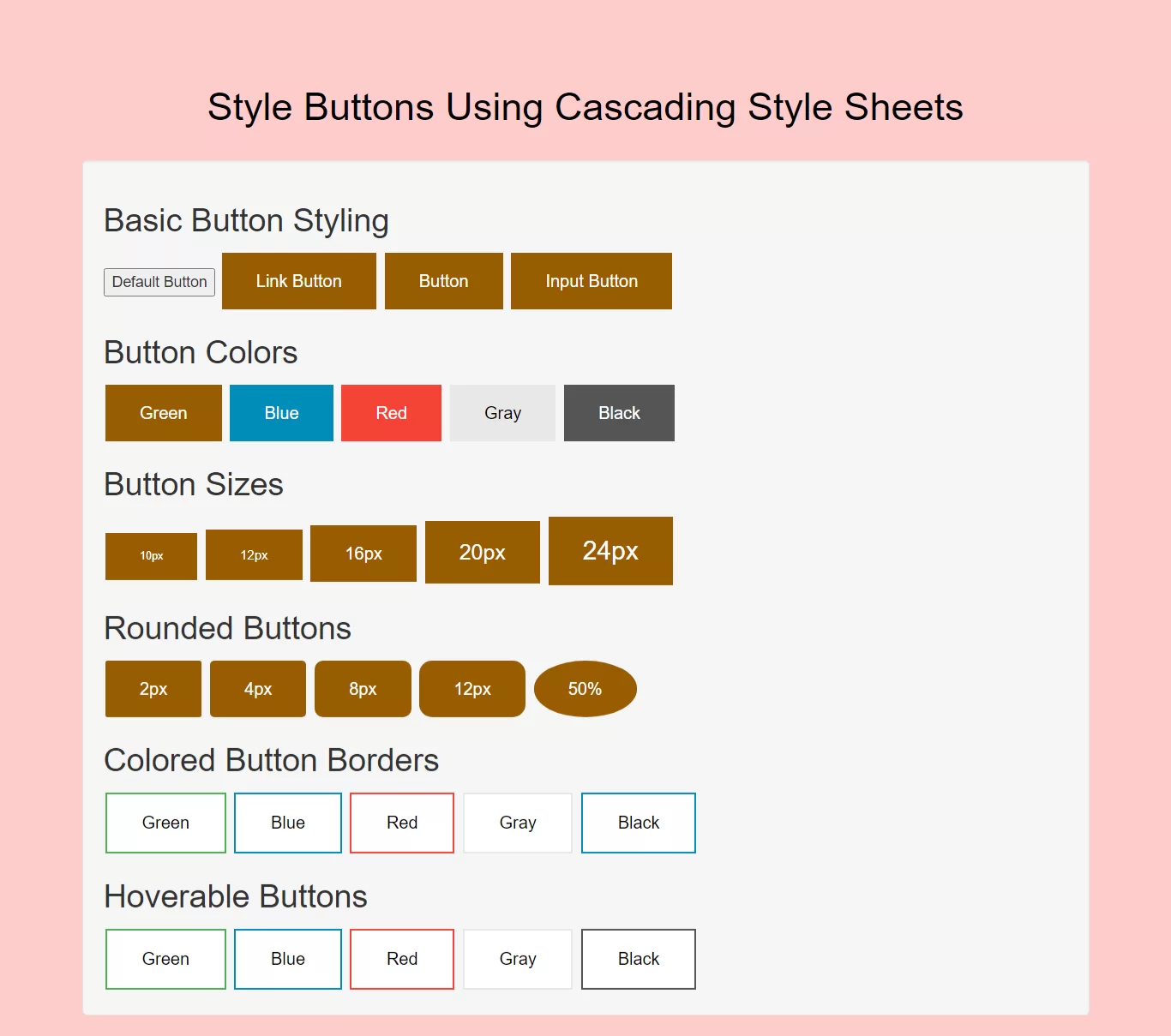 How To Create Style Buttons Using Cascading Style Sheets