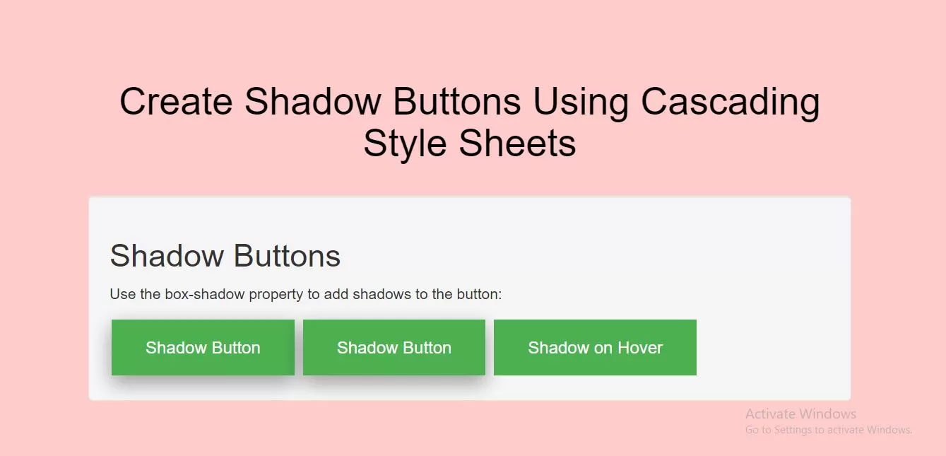 How To Create Shadow Buttons Using Cascading Style Sheets