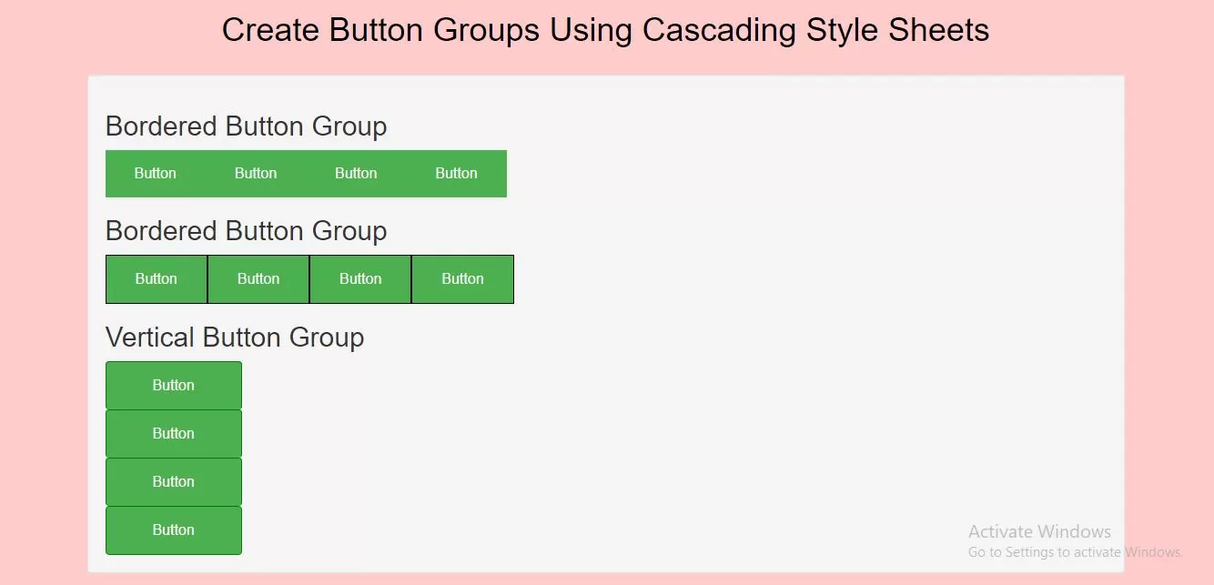 How To Create Button Groups Using Cascading Style Sheets