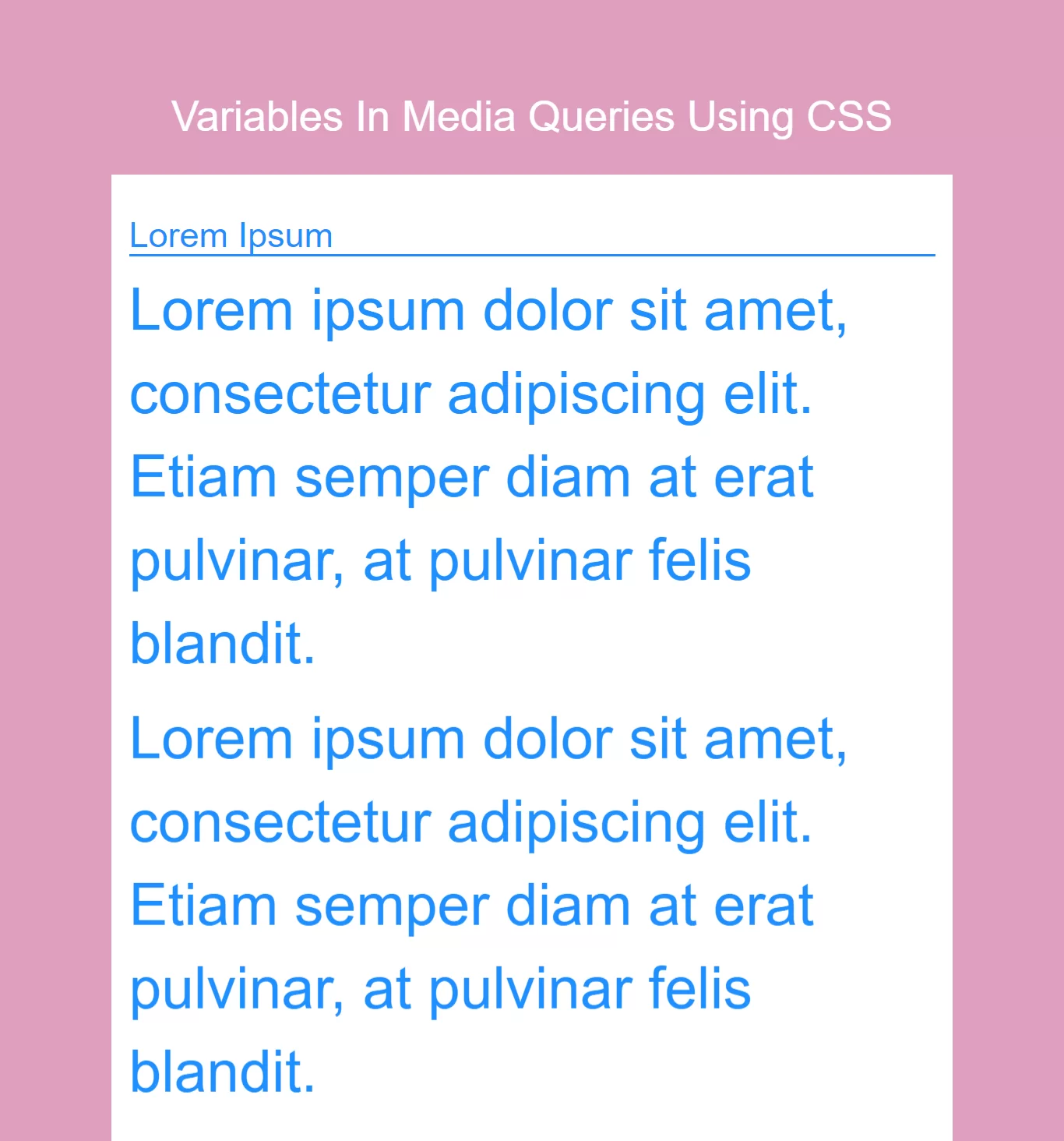 How To Define Variables In Media Queries Using CSS