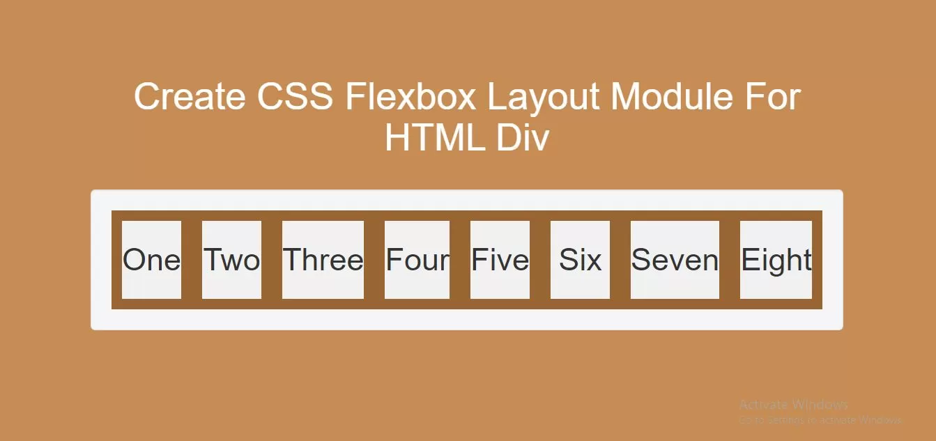 How To Create CSS Flexbox Layout Module For HTML Div