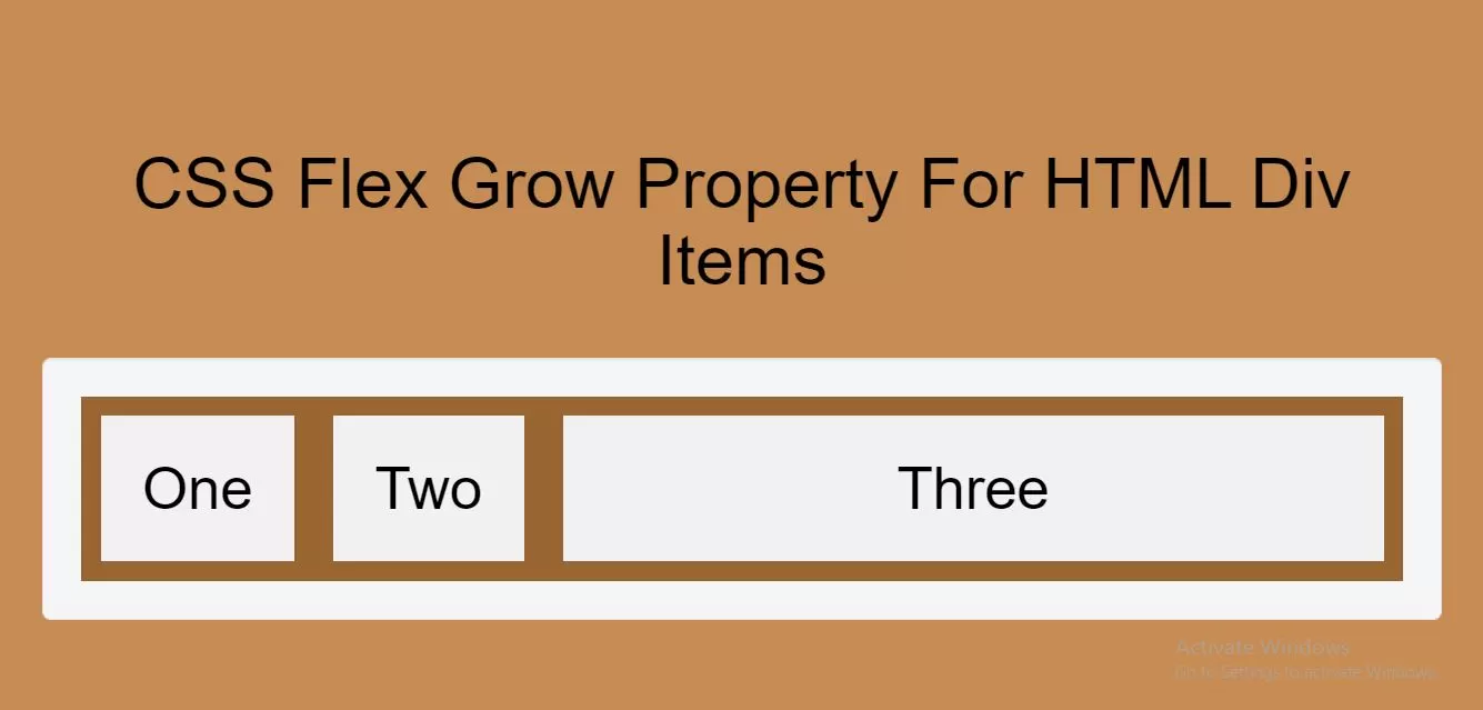 How To Use CSS Flex Grow Property For HTML Div Items