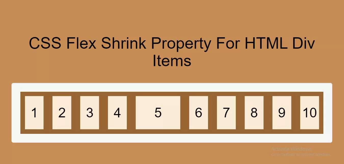 How To Use CSS Flex Shrink Property For HTML Div Items