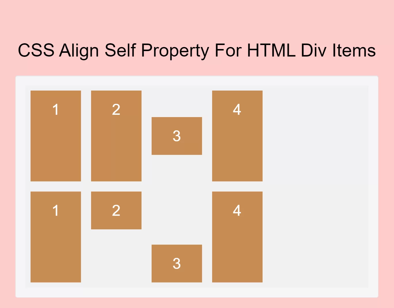 How To Use CSS Align Self Property For HTML Div Items