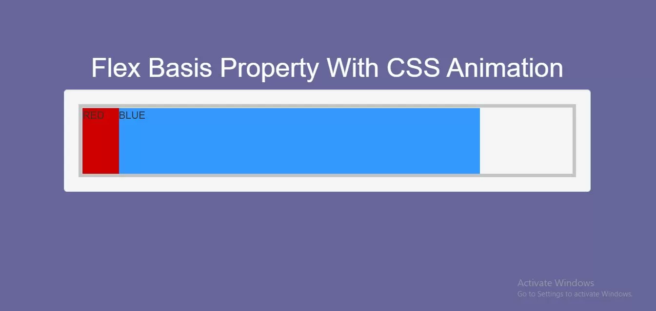 How Do I Use Flex Basis Property With CSS Animation