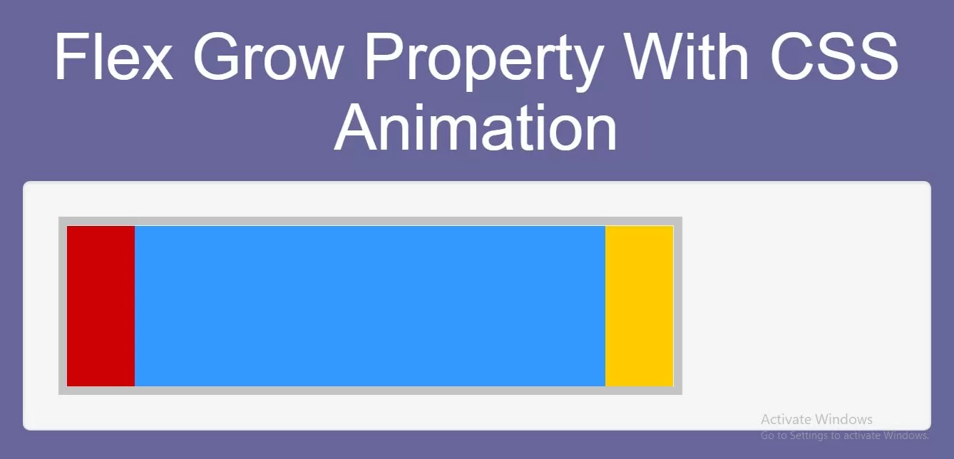 How Do I Use Flex Grow Property With CSS Animation