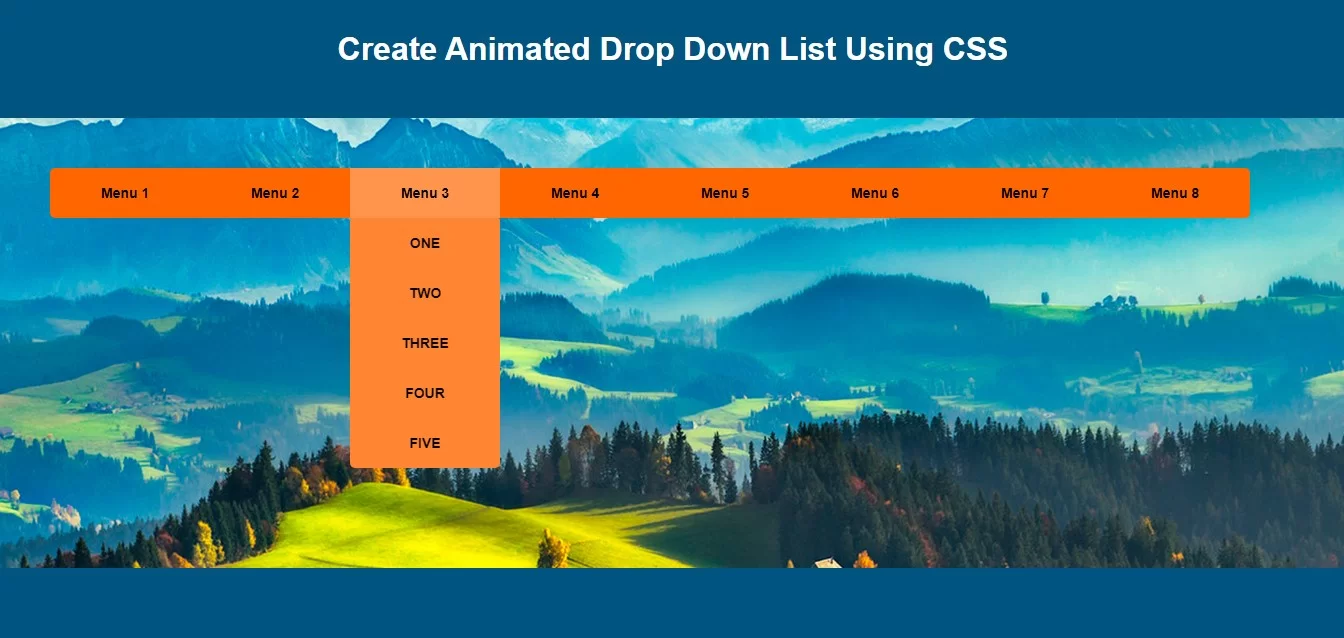 How Can I Create Animated Drop Down Using CSS