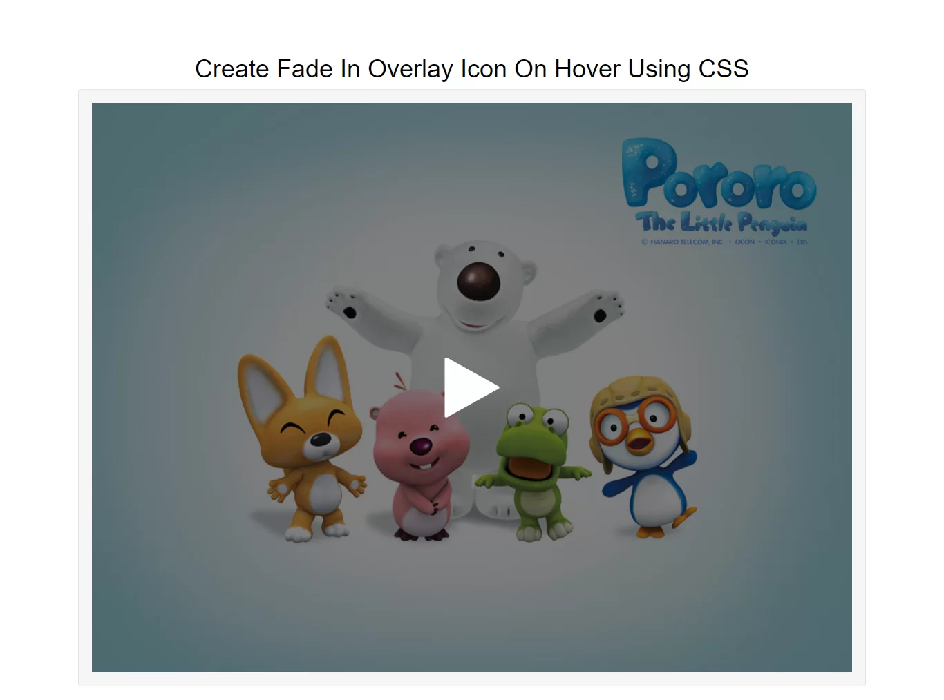 How To Create Fade In Overlay Icon On Hover Using CSS