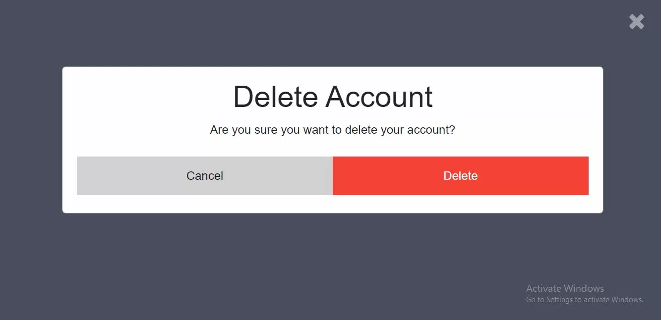 How Do I Create Delete Confirmation Modal Using CSS