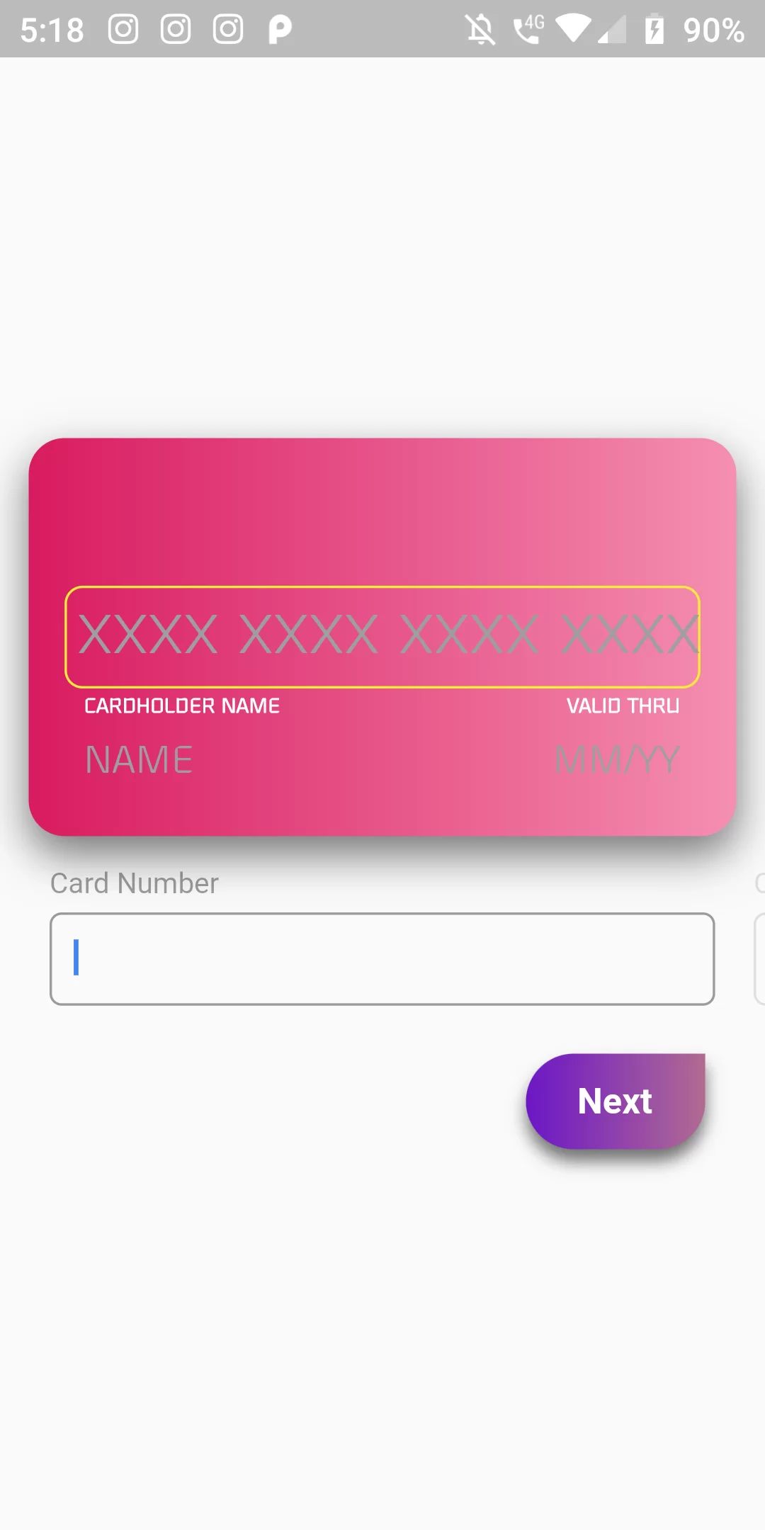 How To Create Credit Card Input Design Using Flutter App