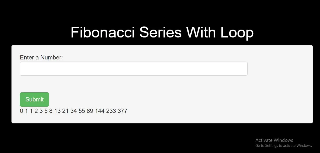 How To Generate Fibonacci Series Using Loop In PHP