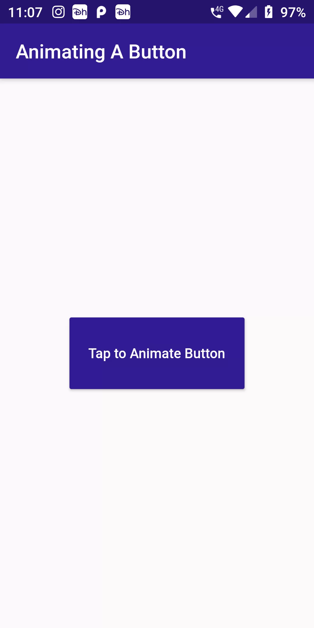 How To Aniamation A Button Using Flutter Android App