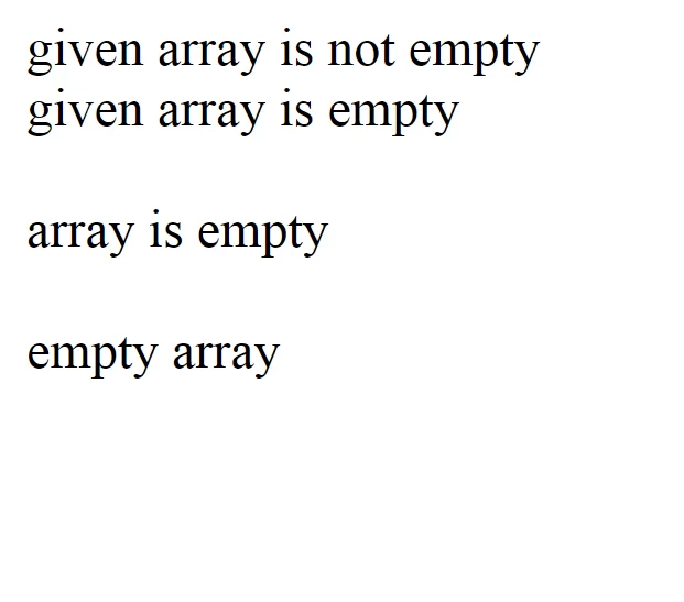 array is empty using php