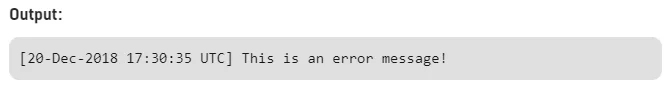 log errors and warnings into a file in php