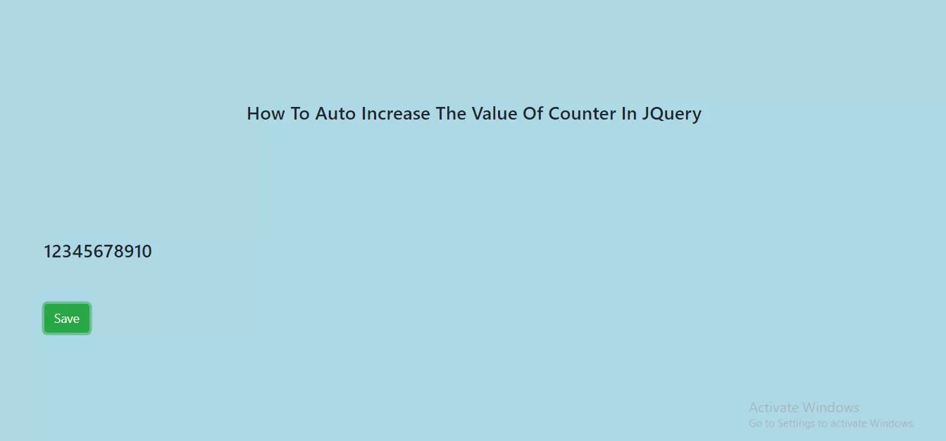 How To Auto Increase The Counter Of Counter In JQuery