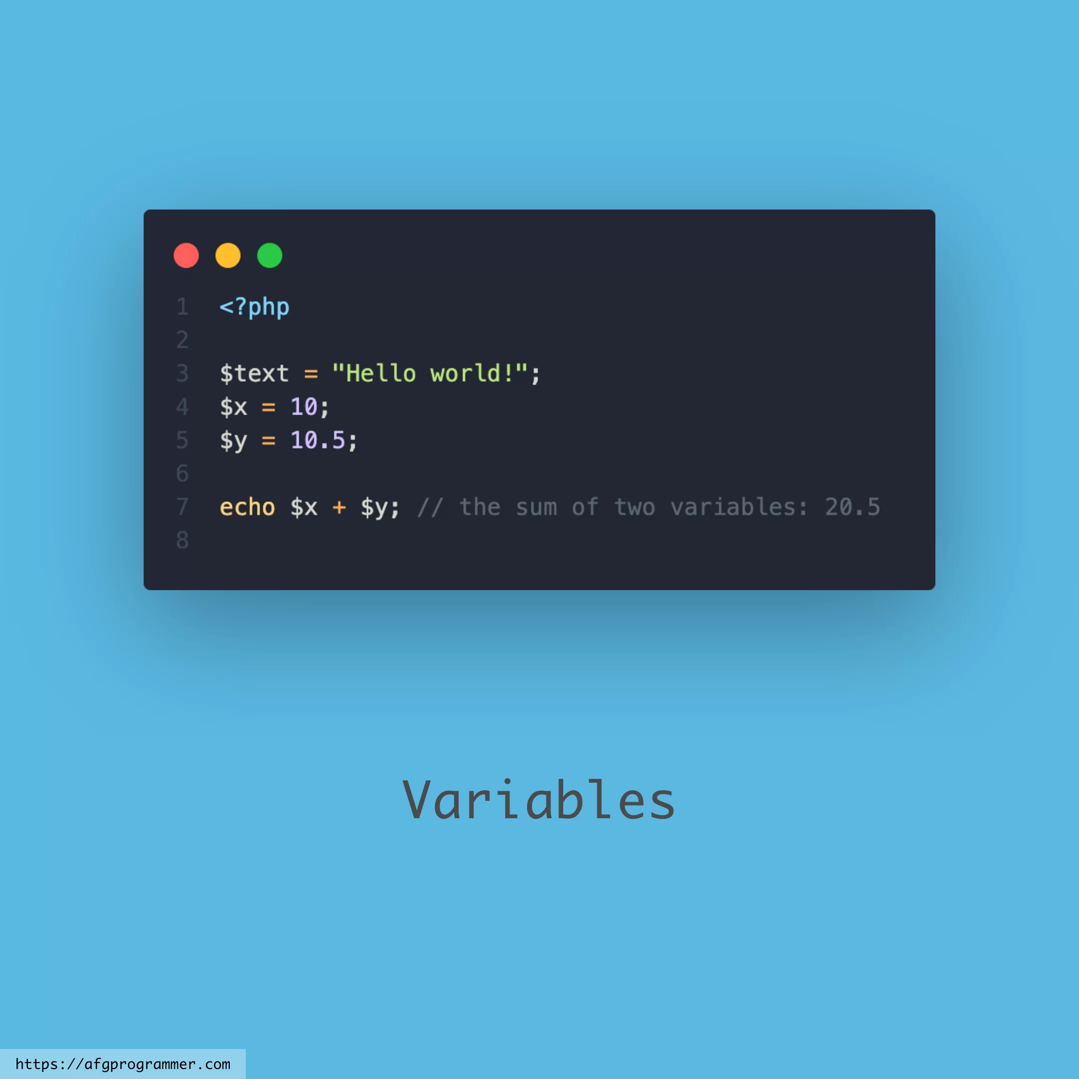 Types of variables in PHP