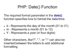 Date And Time Function In PHP