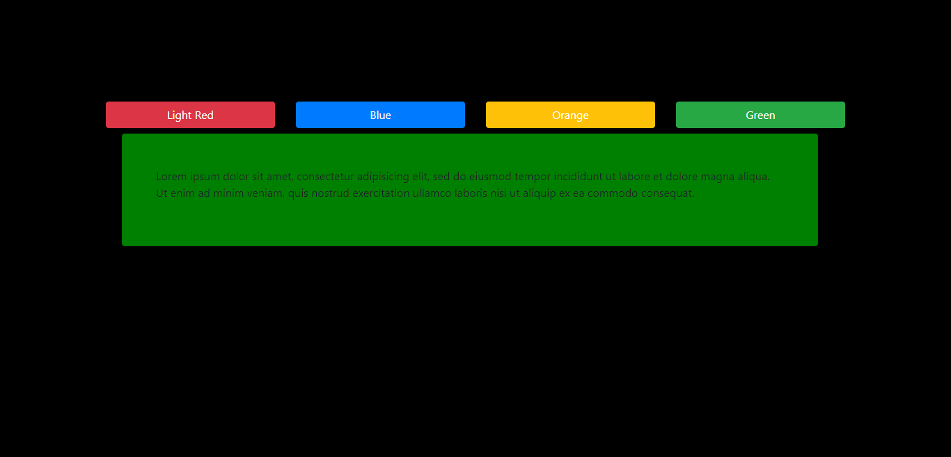 Onclick Of Button Changes The Background Color Of Div