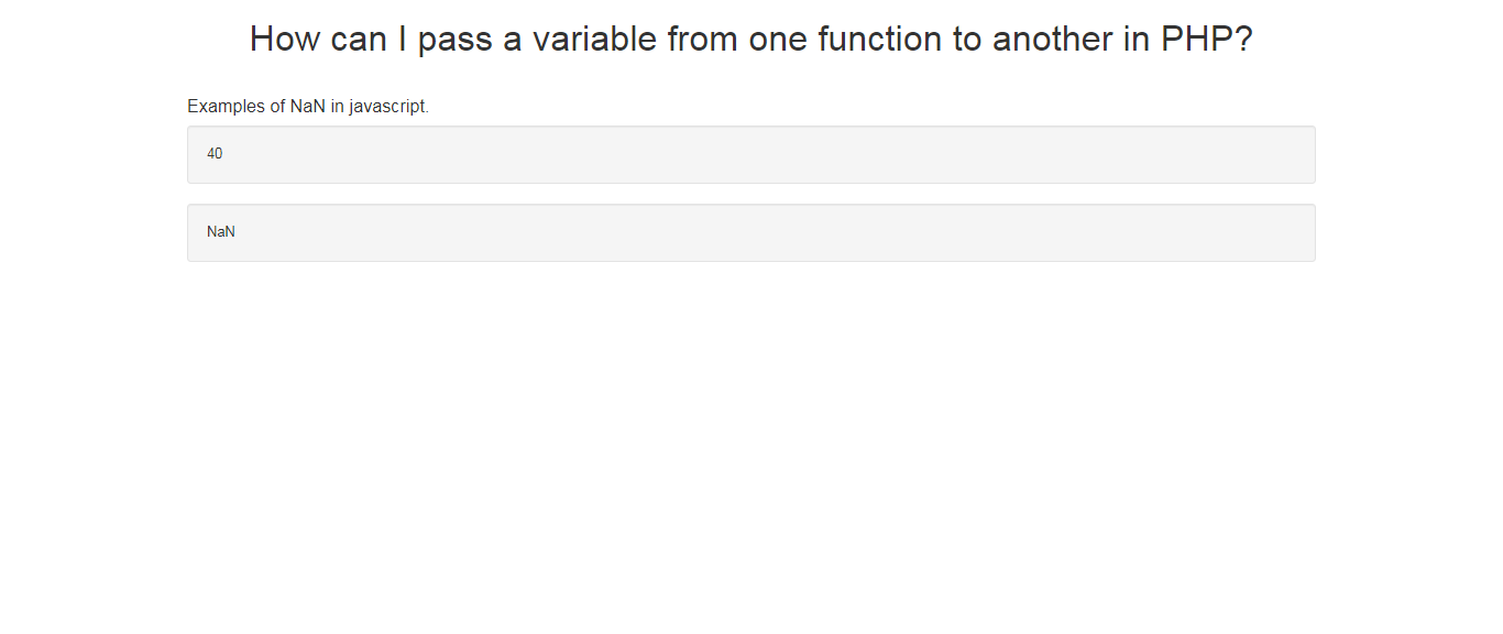 What Is Meant By NaN Function In Javascript With Examples