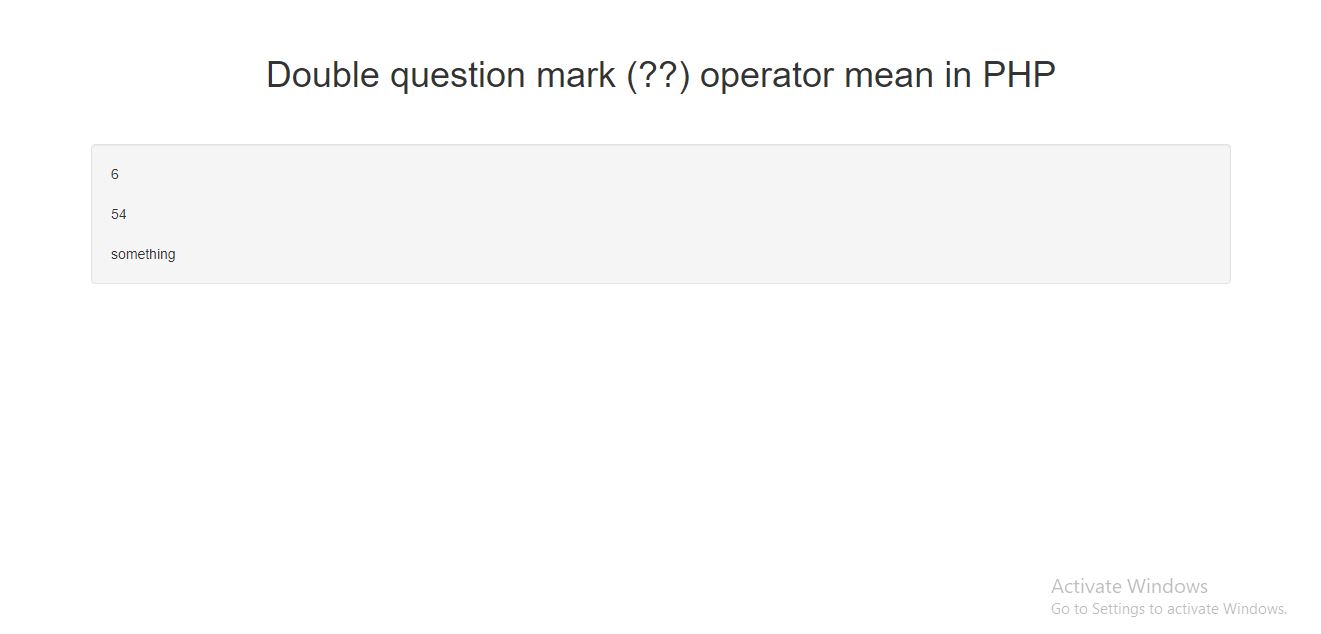 php double question mark assignment