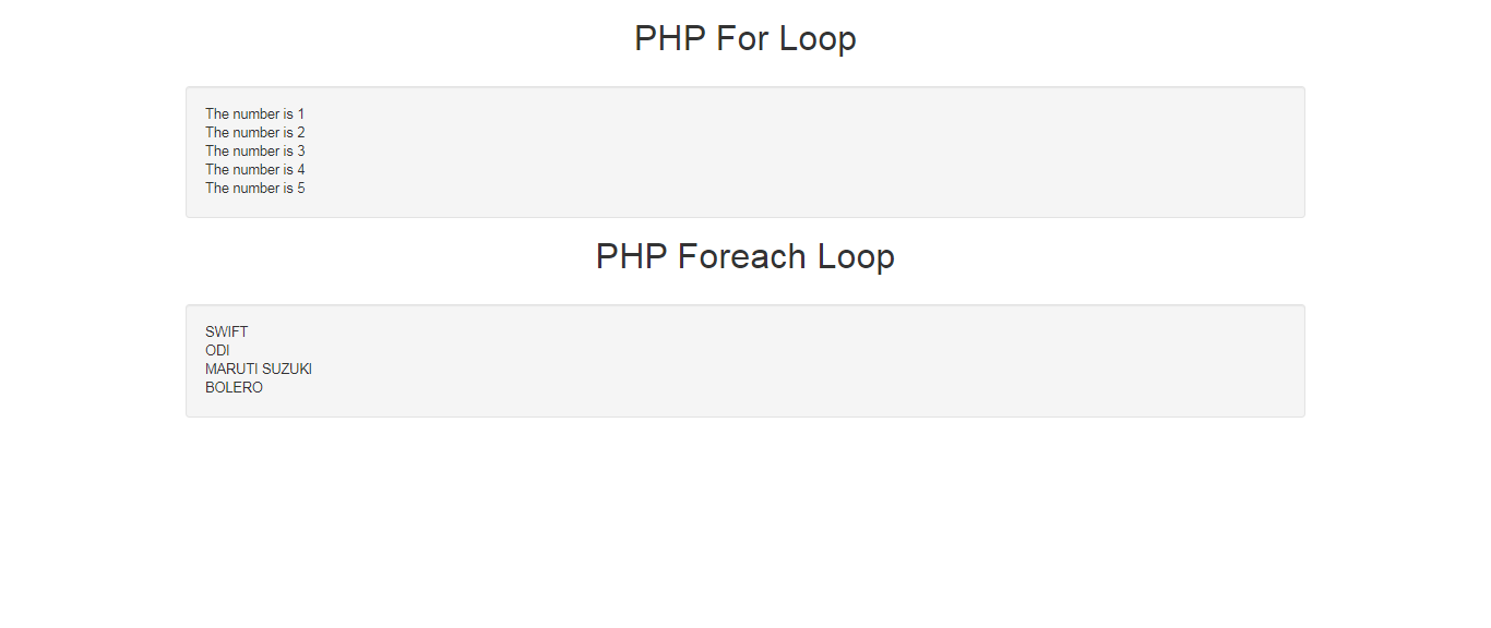 php foreach